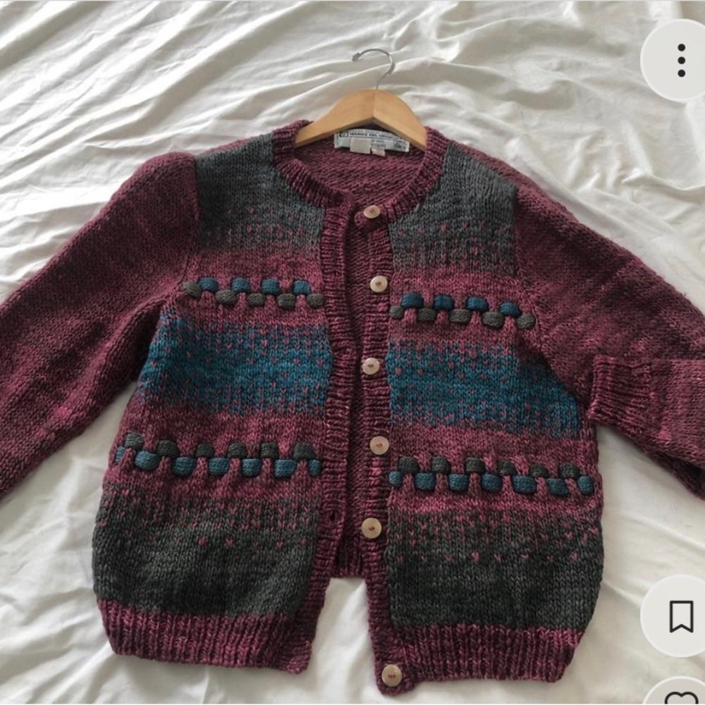 handmade vintage sweater cardigan